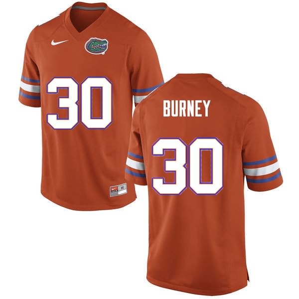 Men's NCAA Florida Gators Amari Burney #30 Stitched Authentic Nike Orange College Football Jersey HVF3065LY